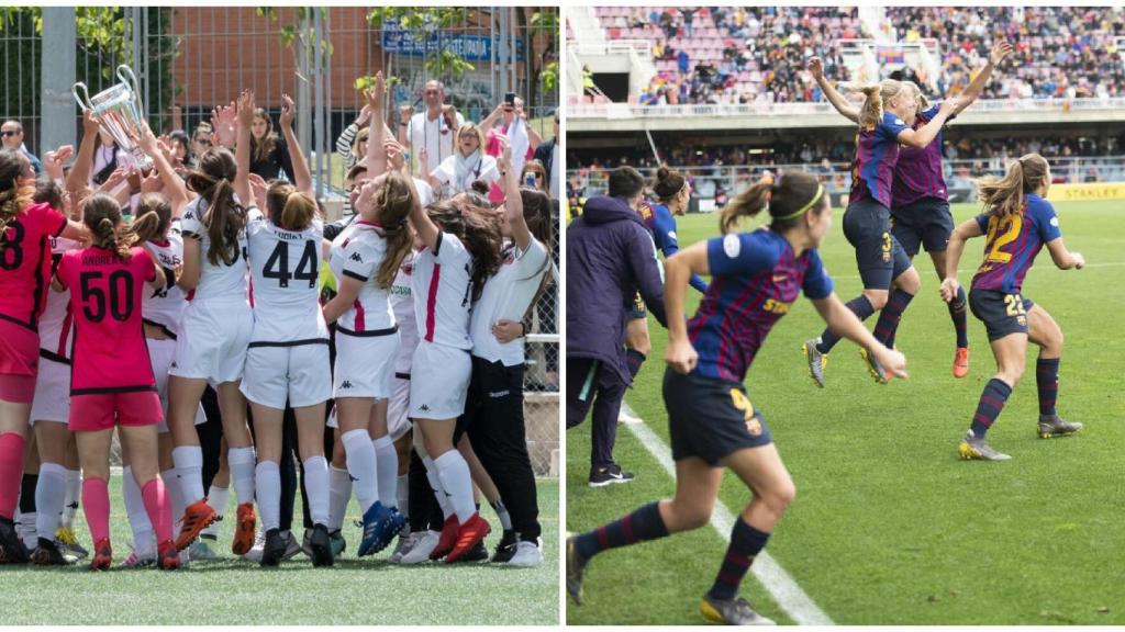 CD Tacón y Barça femenino