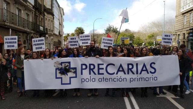 Manifestación de los profesionales sanitarios hace unos meses