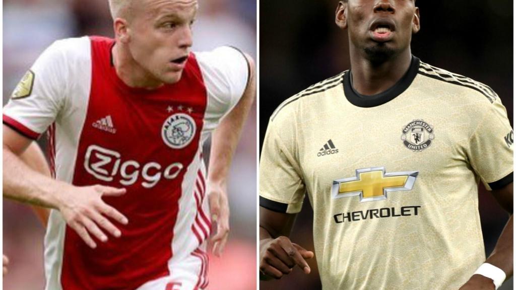 Van de Beek y Paul Pogba