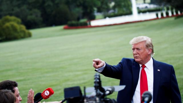 Trump durante una rueda de prensa en la Casa Blanca.