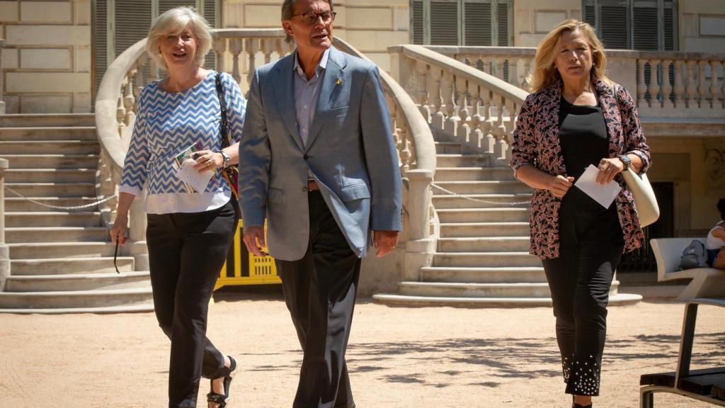 El expresidente autonómico Artur Mas, durante su última comparencia frente a los medios.