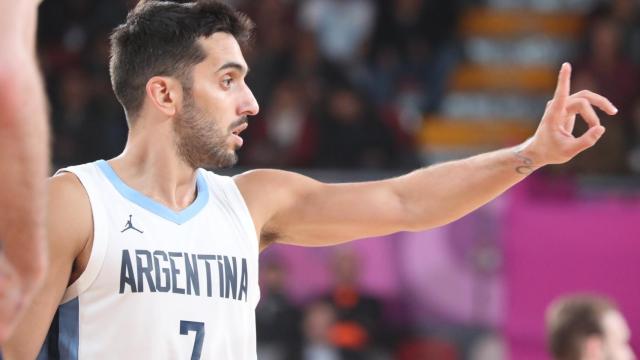 Facundo Campazzo en la victoria de Argentina contra Estados Unidos.