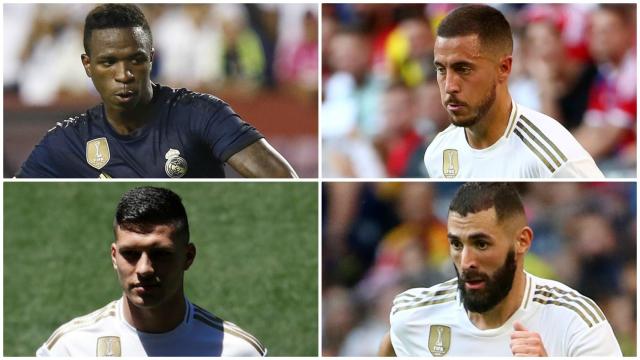 Vinicius, Hazard; Jovic, Benzema.