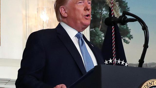 Donald Trump declara ante los medios sobre las matanzas de Dayton y El Paso.