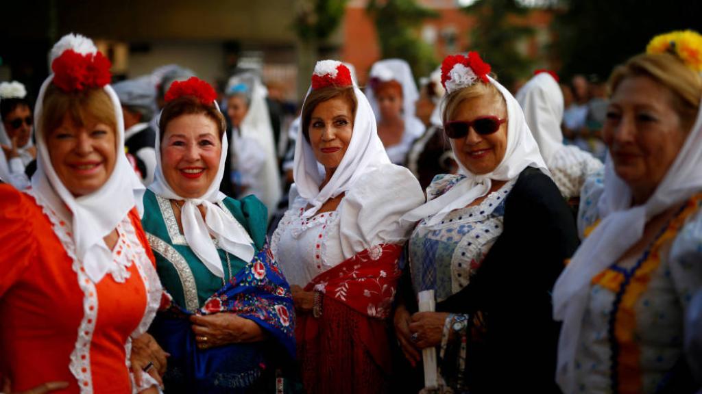 Mujeres en las fiestas de la Paloma del año pasado.