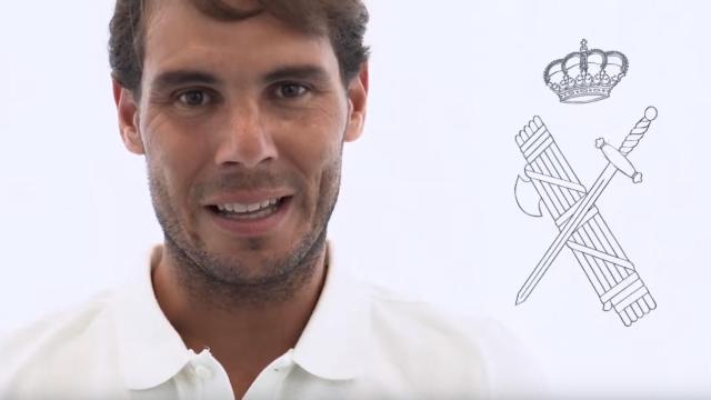 Rafa Nadal en el vídeo de la Guardia Civil.