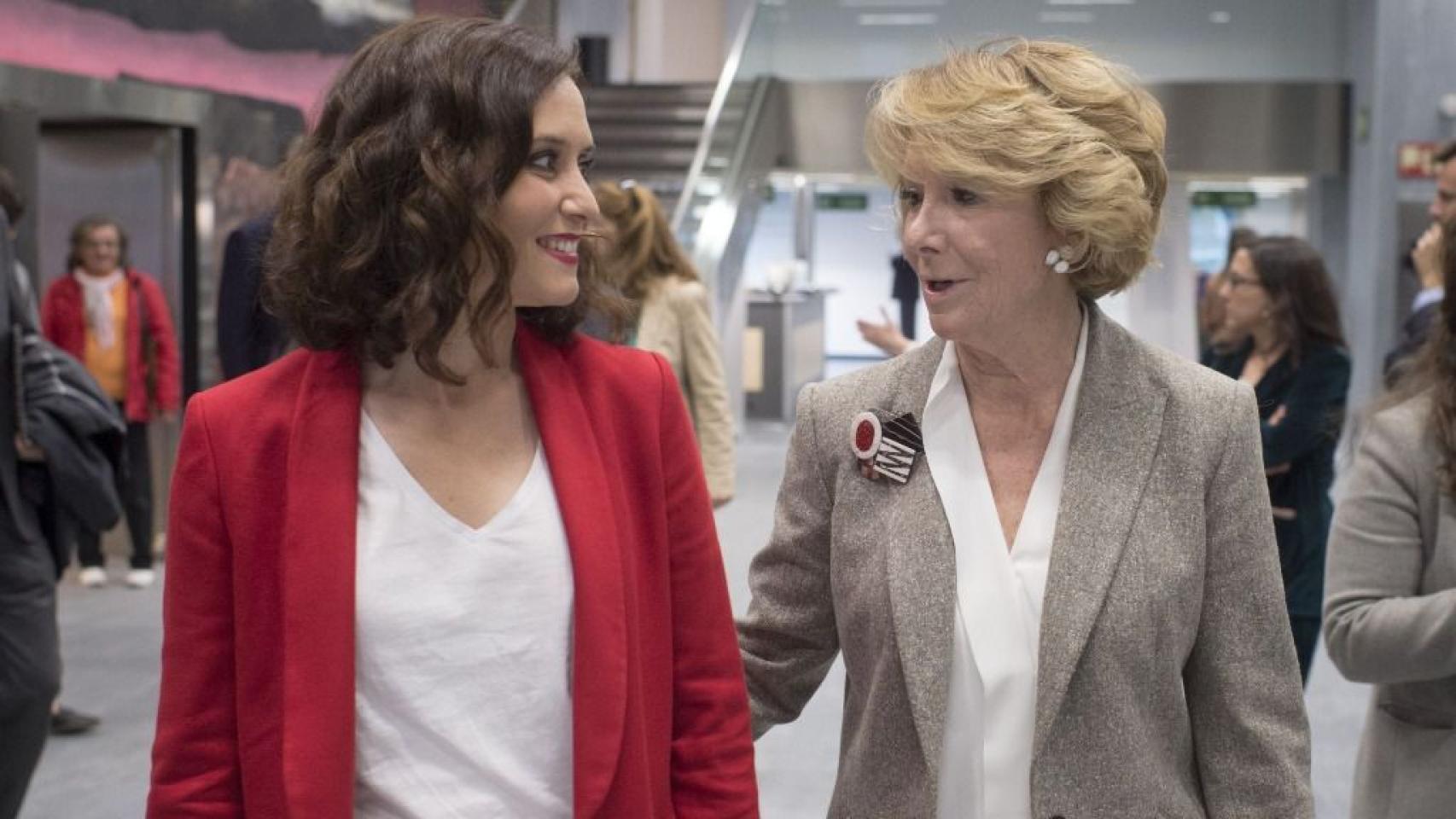 Díaz Ayuso y Esperanza Aguirre, en una foto de archivo./