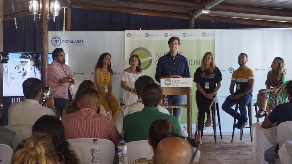 Montesinos durante la Escuela de Verano de NNGG de Málaga.