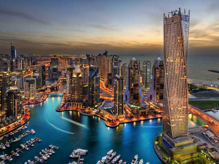 Vista aérea de la ciudad de Dubái.