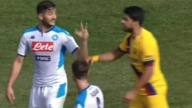 Manolas vacila a Luis Suárez por la Champions League