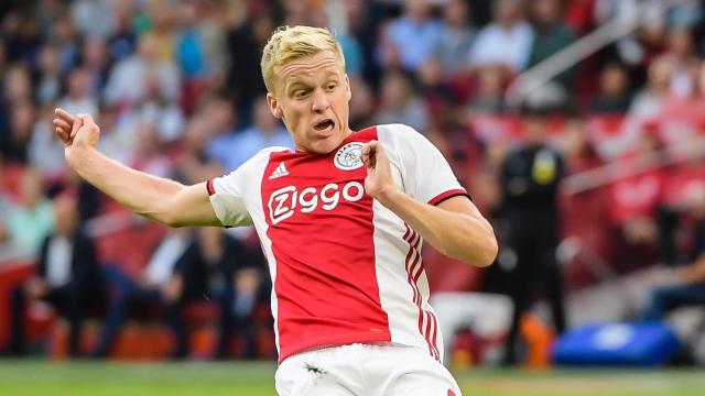 Donny Van de Beek, en un partido del Ajax de Ámsterdam