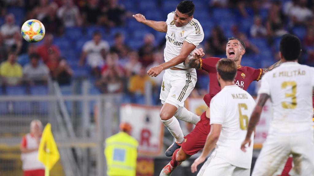 Casemiro anota el segundo gol del Real Madrid a la Roma