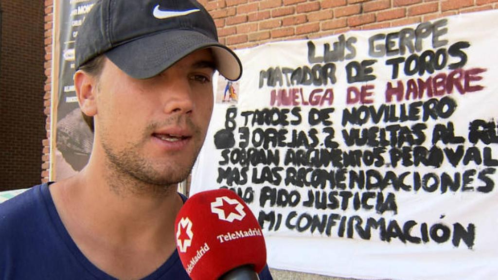 El torero toledano Luis Gerpe a las puertas de Las Ventas (Imagen de Telemadrid)