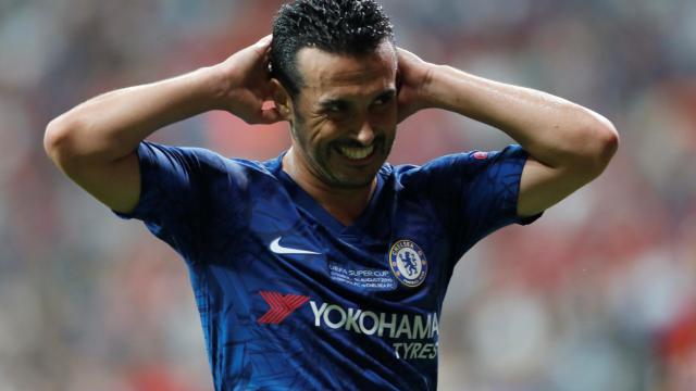 Pedro Rodríguez, en el Liverpool - Chelsea de la final de la Supercopa de Europa 2019