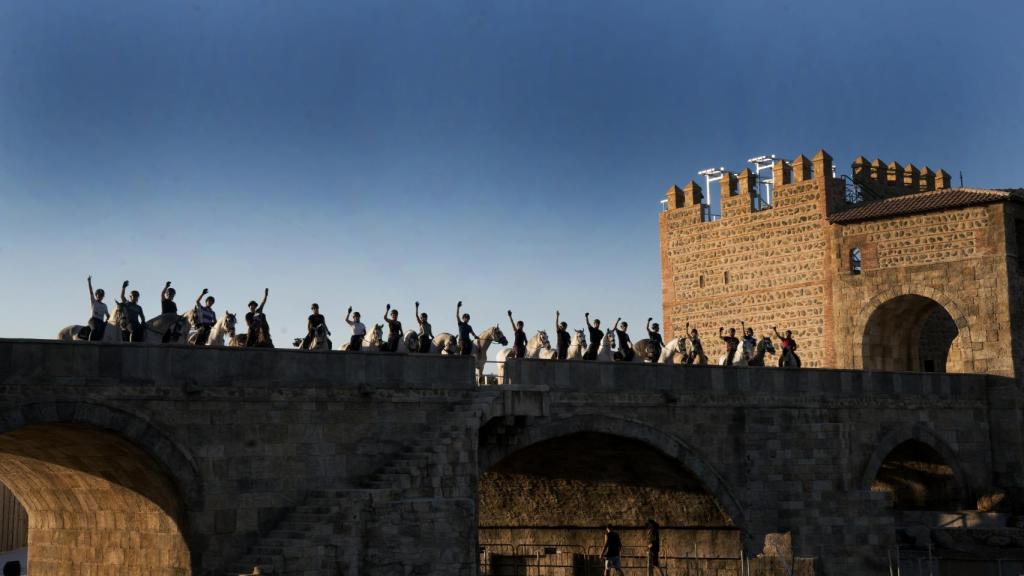 Los jinetes de Puy du Fou, durante uno de los ensayos.