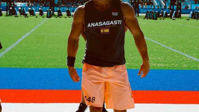 Alex Anasagasti, durante los CrossFit Games 2019. Foto: Instagram (mr_weak7)