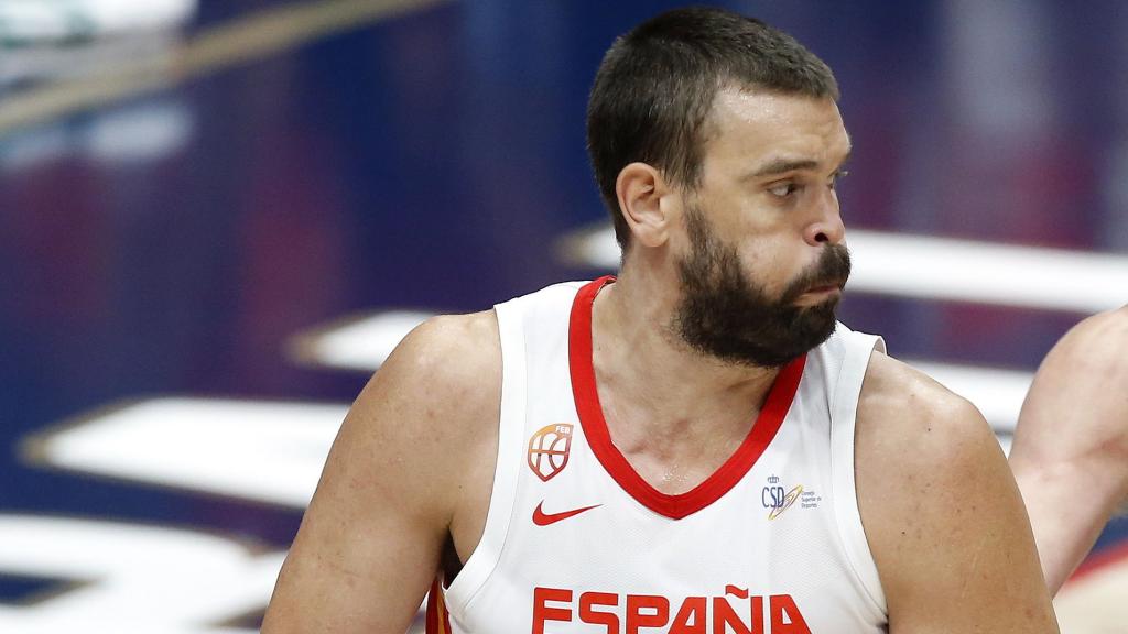 Marc Gasol, en un partido de la selección española de baloncesto