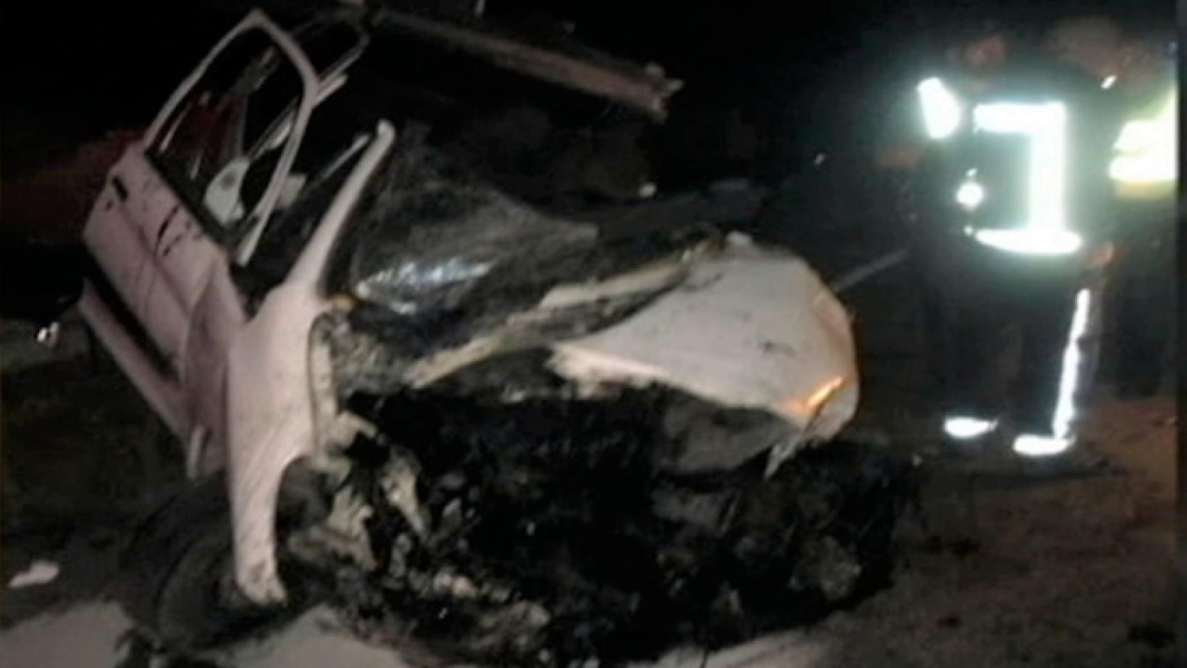 El vehículo siniestrado de 'Kisko', el fallecido.