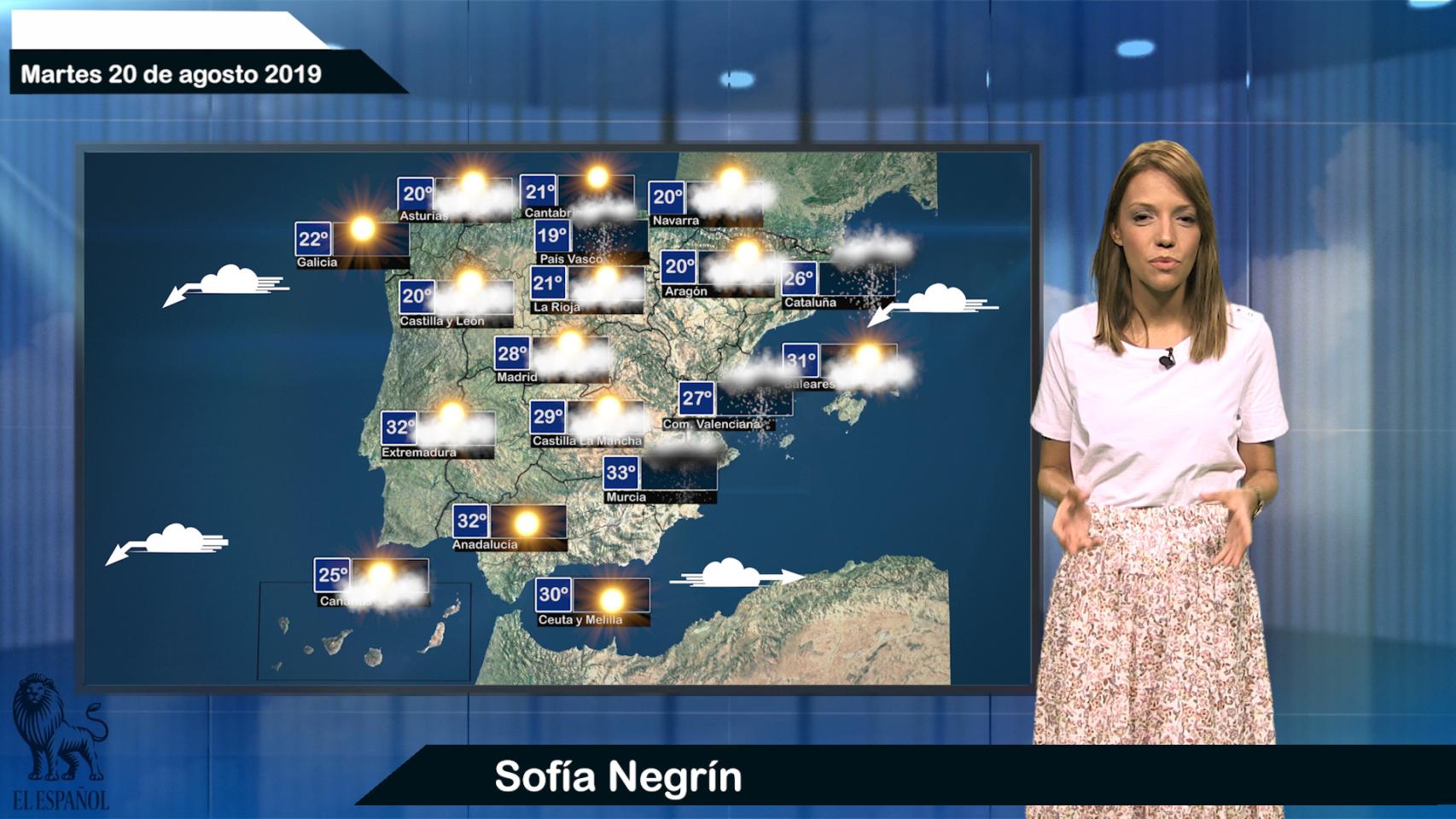 El tiempo: pronóstico para el martes 20 de agosto