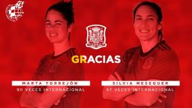 Marta Torrejón y Silvia Meseguer cierran un ciclo en la Selección