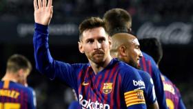 Messi, en un partido del Barcelona ante el Betis