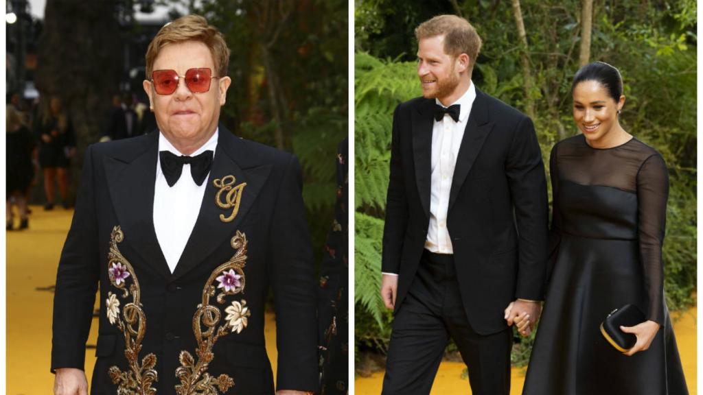 Elton John junto a Harry y Meghan en montaje JALEOS.