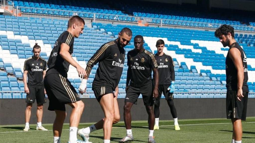 Entrenamiento del Real Madrid.