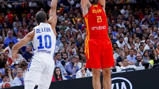 Sergio Llull, en el partido de la selección española ante República Dominicana. Foto: FEB