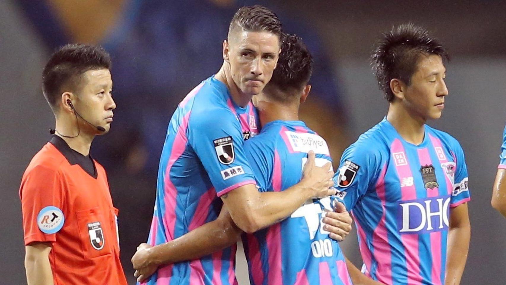 Fernando Torres, en su último partido con el Sagan Tosu