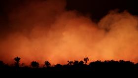 El fuego en la Amazonía.