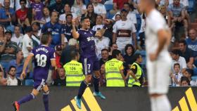 Sergi Guardiola celebra su gol ante el Real Madrid