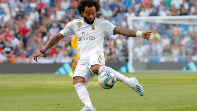 Marcelo, durante el Real Madrid - Valladolid de La Liga