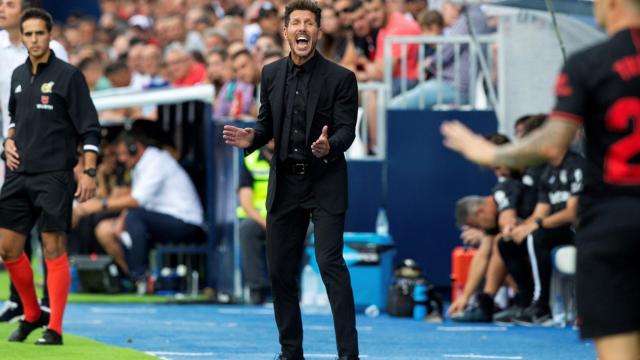 Simeone, durante el partido ante el Leganés