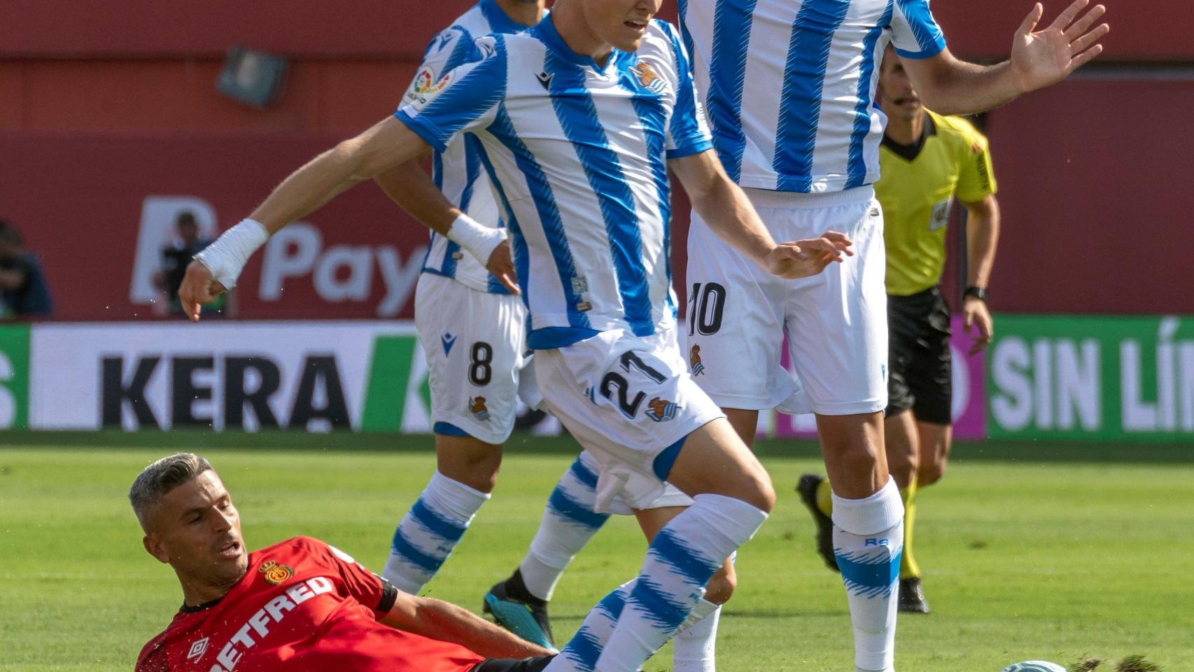 Odegaard, en un momento del partido