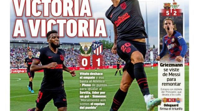 La portada del diario MARCA (26/08/2019)