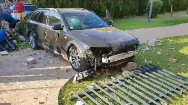 Así quedó el Audi después de la trastada del joven