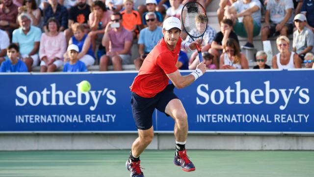 Murray, durante la primera ronda del Rafa Nadal Open.