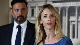 Los líderes del grupo parlamentario del PP: la portavoz, Cayetana Álvarez de Toledo, y el secretario general, Guillermo Mariscal.