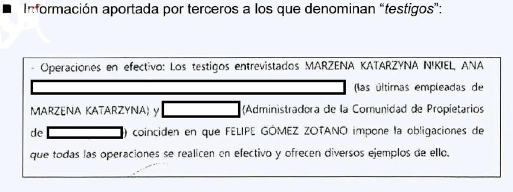 Extracto del informe elaborado por los socios de Villarejo y recogido por la Policía.