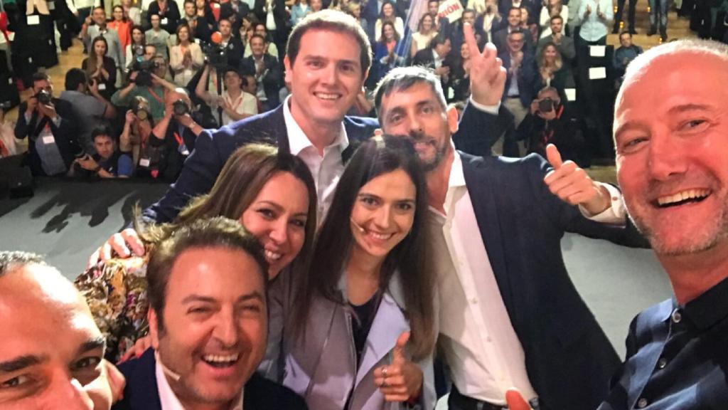 Pedro García Aguado, con Albert Rivera en un acto de Ciudadanos.