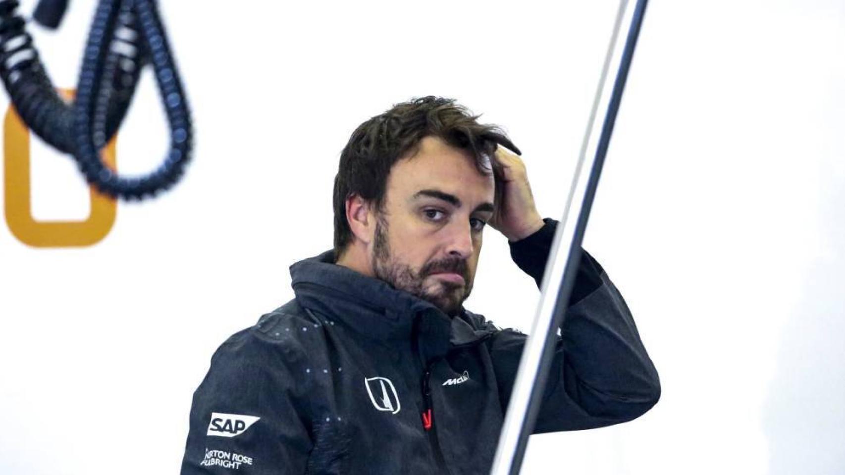 Fernando Alonso durante el GP de China