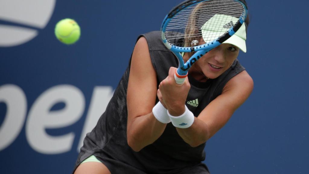 Muguruza, durante el partido ante Riske en el US Open.