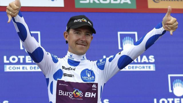 Ángel Madrazo, tras ganar la 5ª etapa de La Vuelta