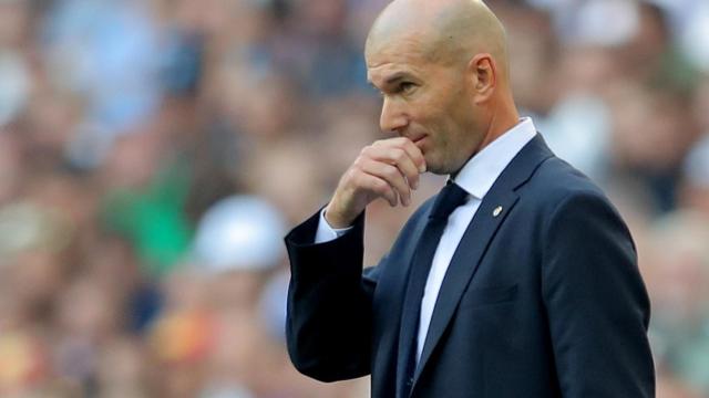 Zinedine Zidane en el Santiago Bernabéu