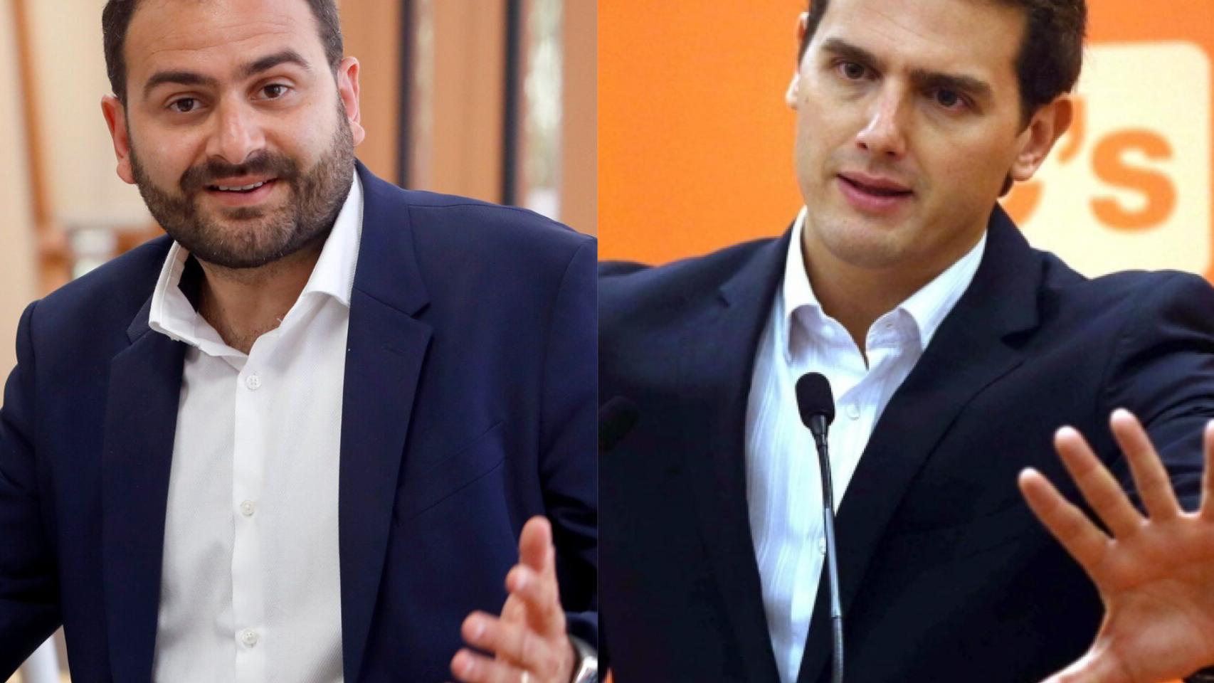 Fernando Sánchez Costa, presidente de SCC, y Albert Rivera, presidente de Cs.