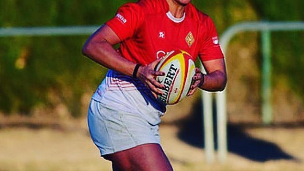 Eli Martínez, en un partido de rugby. Foto: Instagram (@eli_martinez_garcia)