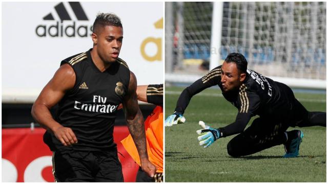 Mariano y Keylor con el Real Madrid