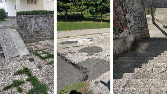 Estado de algunas zonas del barrio de A Coruña