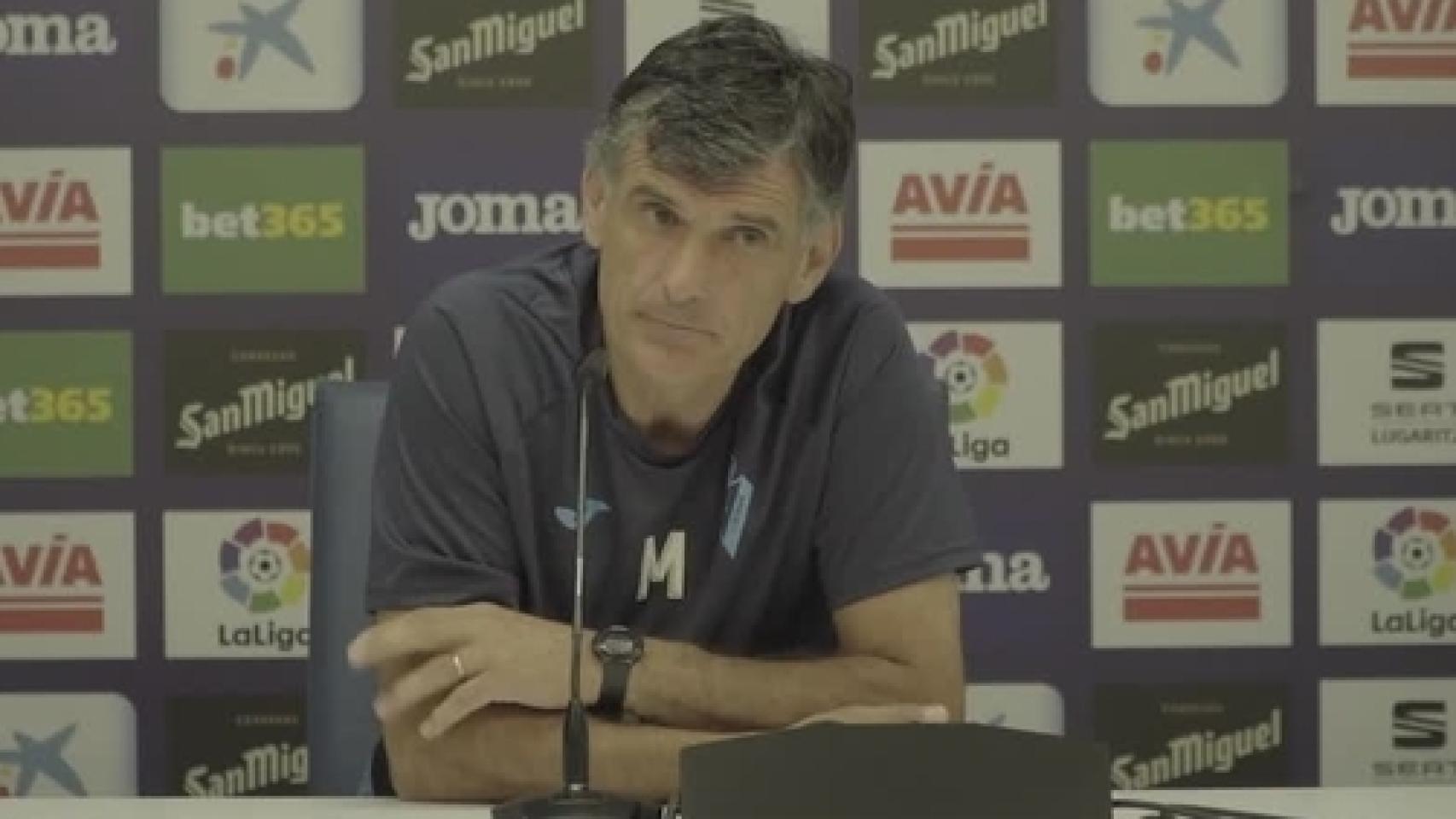 Mendilibar en la rueda de prensa previa al partido ante el Atlético