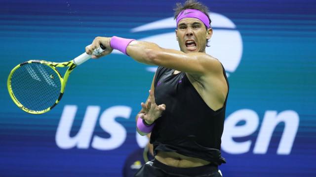 Nadal, durante su estreno en el US Open.